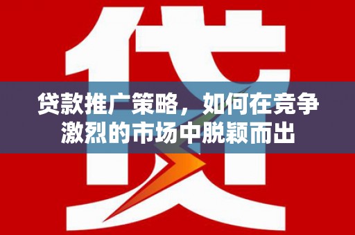 沿河贷款推广策略，如何在竞争激烈的市场中脱颖而出