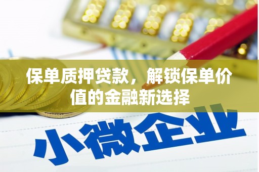 竹南保单质押贷款，解锁保单价值的金融新选择