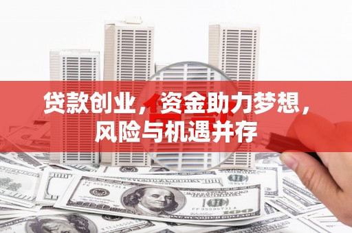 丰滨贷款创业，资金助力梦想，风险与机遇并存