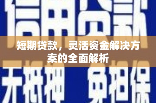 马山短期贷款，灵活资金解决方案的全面解析