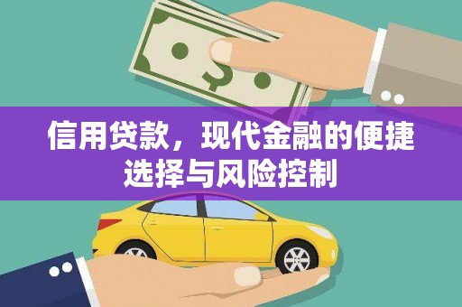 惠安信用贷款，现代金融的便捷选择与风险控制