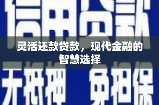 昌宁灵活还款贷款，现代金融的智慧选择