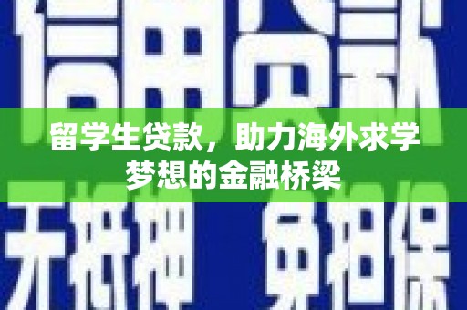 津市留学生贷款，助力海外求学梦想的金融桥梁