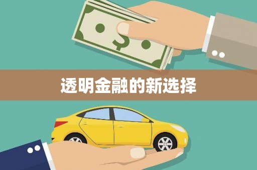 武进透明金融的新选择